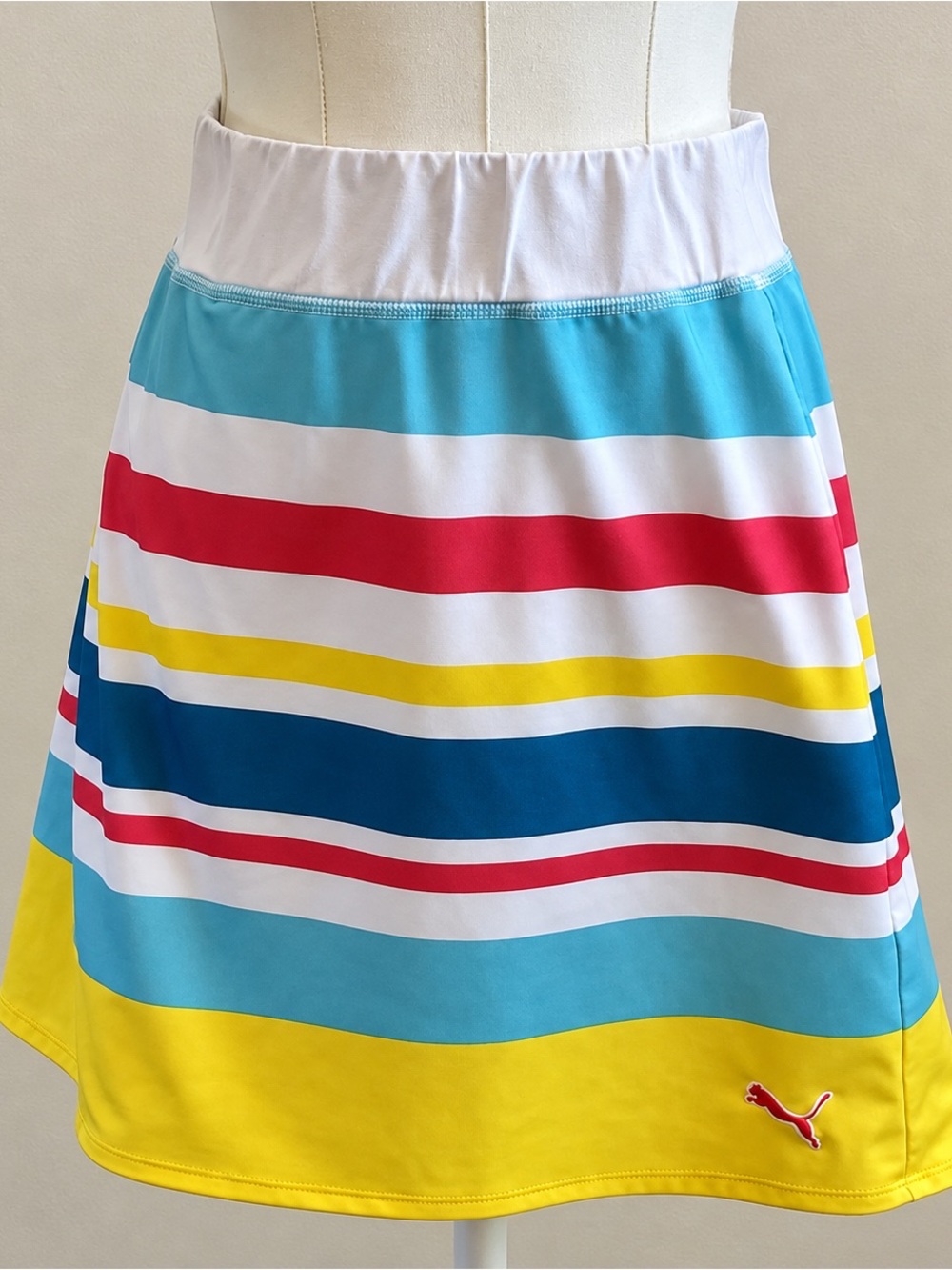 PUMA Golf DryCELL Skort Women’s M Striped Performance Golf Skirt